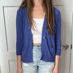 Slouchy One-Button Cardigan